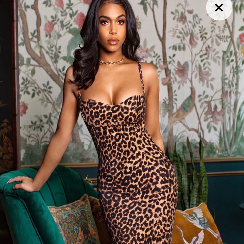 Pretty little things leopard print dress size 6